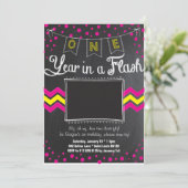 1年間のフラッシュ誕生日招待状 招待状 (スタンド正面)