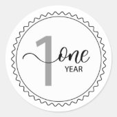 1年間のマイルストーン ラウンドシール (正面)