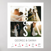 1年間の一緒結婚に記念写真4投稿 ポスター (正面)