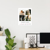 1年間の一緒結婚に記念写真4投稿 ポスター (ホームオフィス)