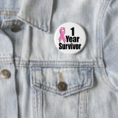 1年間の乳がん生存者 缶バッジ (インサイチュ)