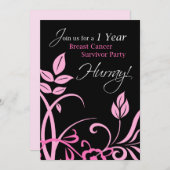 1年間の乳がん遺族パーティの招待状 招待状 (正面/裏面)