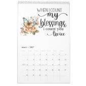 1年間の家庭のインスピレーション カレンダー (3月 2027)