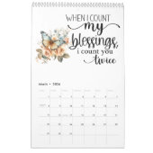 1年間の家庭のインスピレーション カレンダー (3月 2026)