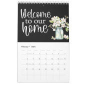 1年間の家庭のインスピレーション カレンダー (2月 2026)