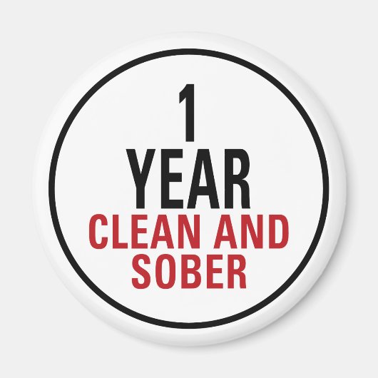 1年間の清掃と清掃 マグネット (正面)