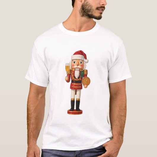 1年間の清酒ナッツクラッカー休日お祝い Tシャツ (正面)