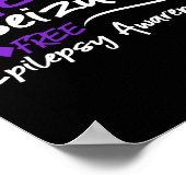 1年間の発作フリーてんかん認識度月純粋金 ポスター (角)