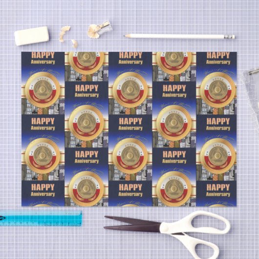 1年間の禁酒記念コイン アニバーサリー 薄葉紙 (クラフト)