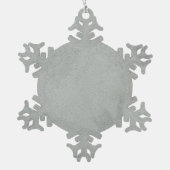 1年間の節酒記念メダリオン スノーフレークピューターオーナメント (裏面)