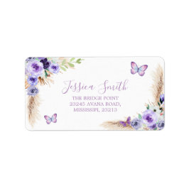 1年間の羽ばたき蝶の最初の誕生日アドレス ラベル