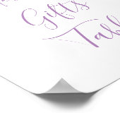 1年間の羽ばたき蝶の誕生日ギフトテーブル ポスター (角)