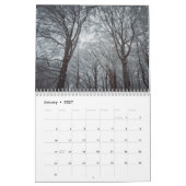 1年間の自然の美しい カレンダー (1月 2027)