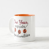 1年間は365の機会に相当 ツートーンマグカップ (正面左)