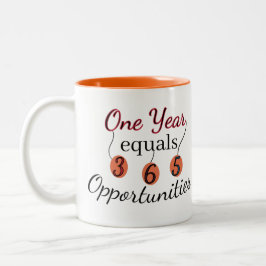 1年間は365の機会に相当 ツートーンマグカップ