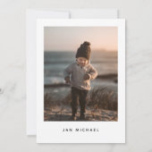 1年間エレガントの誕生日写真パーティー 招待状 (裏面)