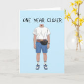 1年間クローザー誕生日オールドボーイフレンド夫パパ カード (黄色い花)