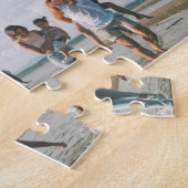 1年間10月、4枚の写真コラージュ、名前をカスタムする ジグソーパズル (側面)