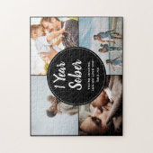 1年間10月、4枚の写真コラージュ、名前をカスタムする ジグソーパズル (縦)