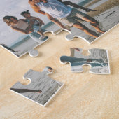 1年間10月、4枚の写真コラージュ、名前をカスタムする ジグソーパズル (側面)