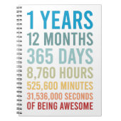 1年間12か月365人の日が素晴らし誕生日 ノートブック (正面)