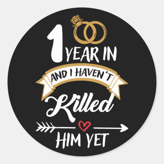 1年1周年アイディア ラウンドシール (正面)