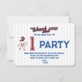 1年1回目の誕生日の大きな1球場 サンキューカード