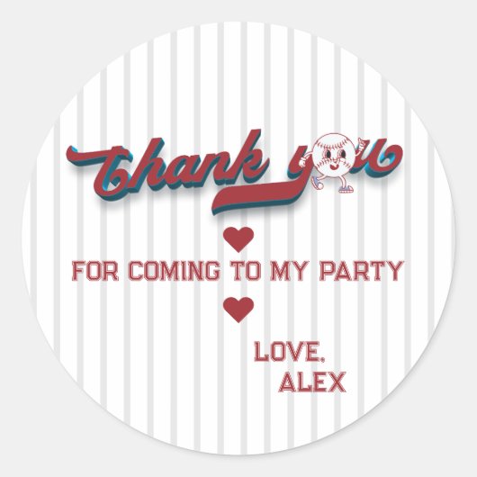 1年1回目の誕生日の大きな1球場 ラウンドシール (正面)