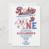 1年1回目の誕生日の大きな1球場 招待状 (正面)