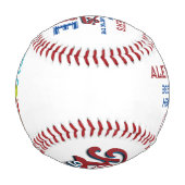 1年1回目の誕生日パーティーの大きな1人の新人 野球ボール (裏面)