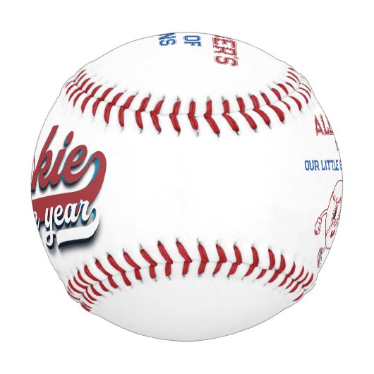 1年1回目の誕生日パーティーの大きな1人の新人 野球ボール (正面)