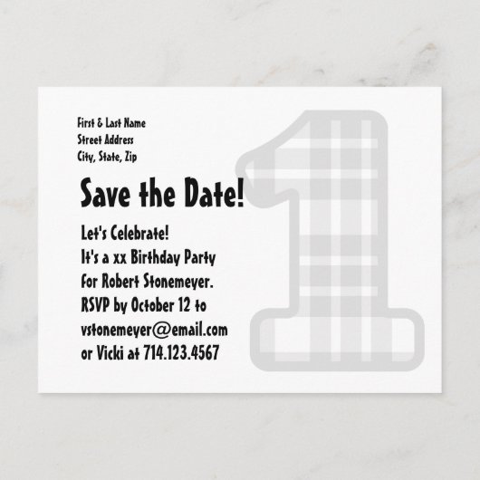 1年1回目の誕生日プレイド番号A07G 案内ポストカード (裏面)