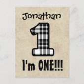 1年1回目の誕生日プレイド番号A07G 案内ポストカード (正面)