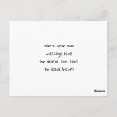 1年Sober sobriity anniversary誕生日カード ポストカード (裏面)