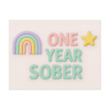 1年Sober sobriity anniversary誕生日カード