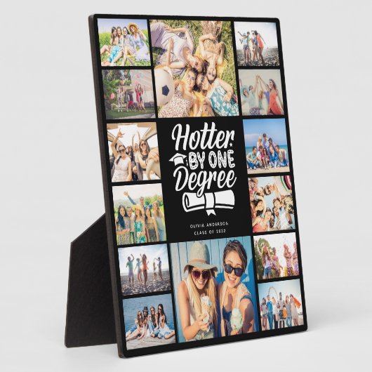 1度の卒業写真コラージュの思い出で熱くなる フォトプラーク (側面)