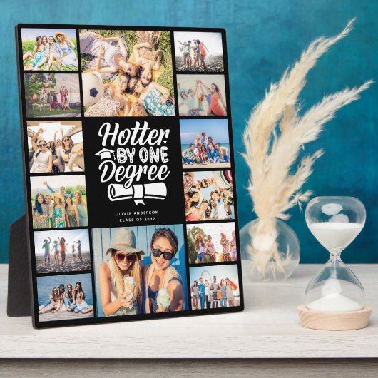 1度の卒業写真コラージュの思い出で熱くなる フォトプラーク (側面)