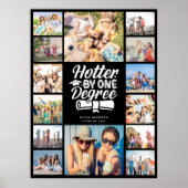 1度の卒業写真コラージュの思い出で熱くなる ポスター (正面)