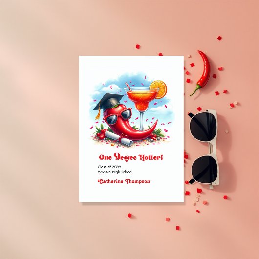 1度ほど暑い卒業写真 案内状