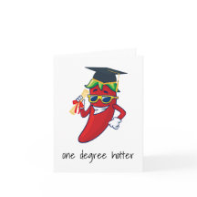 1度ほど暑い卒業式カード