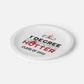 1度ほど熱いおもしろい卒業 ペーパープレート (アングル)