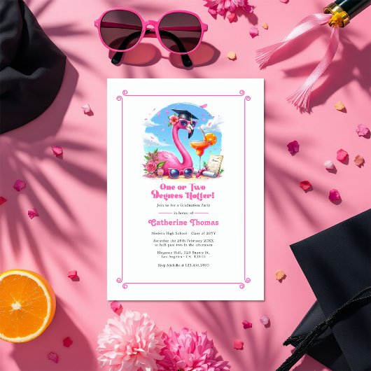 1度または2度ホッター熱帯グラードパーティー 三つ折り招待状
