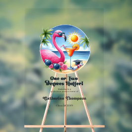 1度または2度ホテルビーチ卒業パーティー アクリルサイン