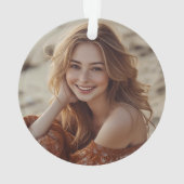 1度ホッター – 黒金ゴールド卒業1写真 オーナメント (裏面)