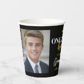 1度ホッター – 黒金ゴールド卒業2枚 紙コップ (正面)