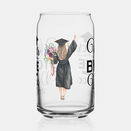 1度卒業で白黒で熱くなる ガラス缶 (左)