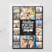 1度熱くなって写真コラージュ 卒業パーティー 招待状 (正面)