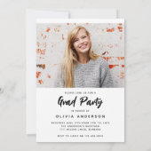 1度熱くなって写真コラージュ 卒業パーティー 招待状 (裏面)