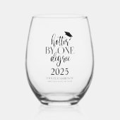 1度熱くなる |卒業 ステムなしワイングラス (正面)