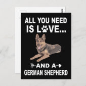 1必要なのは愛とドイツの羊飼い ポストカード (正面/裏面)